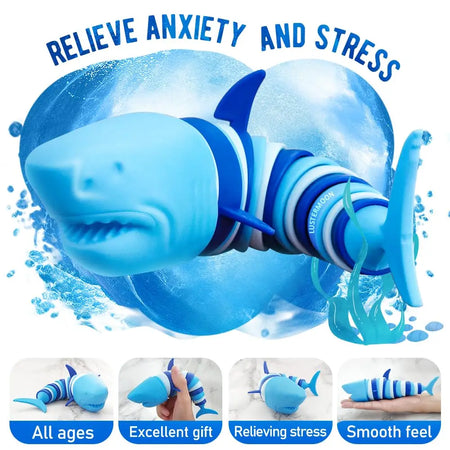Stress Relief Fidget Slug Toy Set - 2 Pieces for Sensory Play and Focus (Random Color)