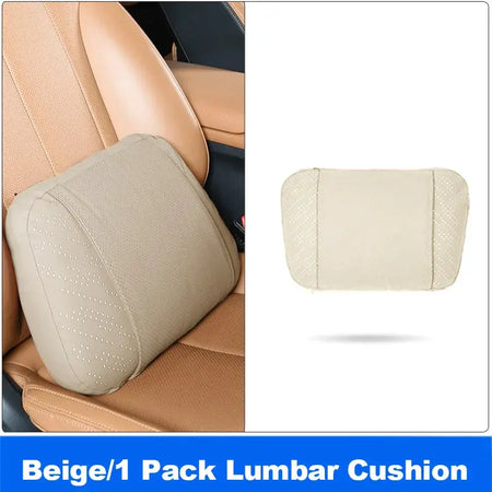 Vtear Universal Car Neck Pillow Lumbar Support Headrest Cushion Memory Foam Luminous Breathable Perforated Interior Accessories by InterCyprus Trading Ltd
