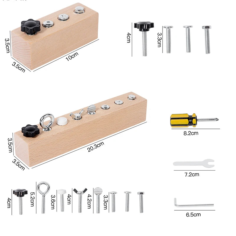 Kids Wooden Screw Nut Disassembly Toy &ndash; Fine Motor Skills