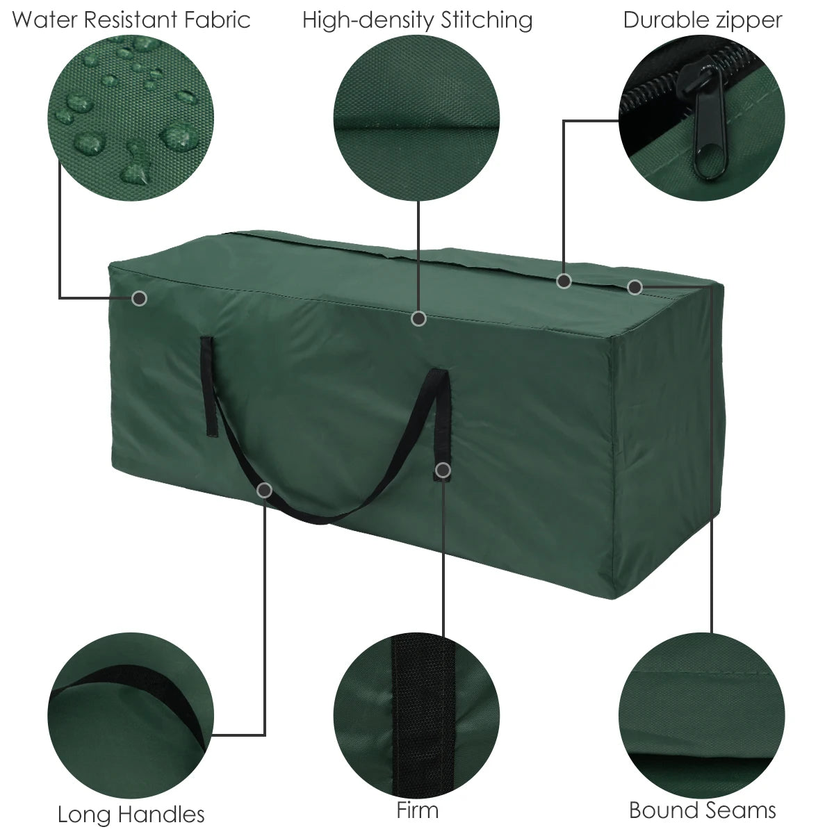 Large Capacity Waterproof Cushion Storage Bag - Outdoor Furniture Protection Cover