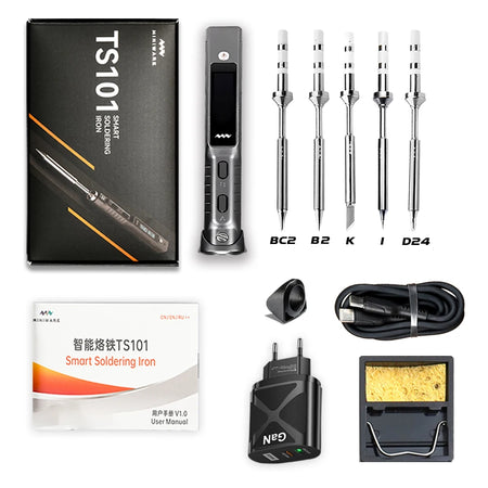 Mini Original TS101 Soldering Iron &ndash; Adjustable Temperature 5Tips Set / UK Plug