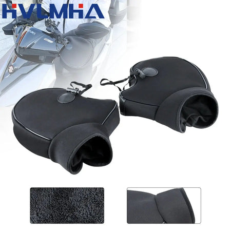 Motorcycle Thick Warm Handlebar Muff Waterproof Scooter Grip Handle Bar Muff Winter Protective Warmer Thermal Cover Gloves by InterCyprus Trading Ltd