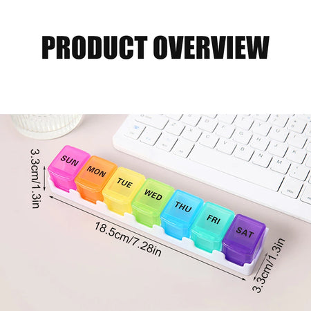 YQQGD 7 Day Pill Organizer &ndash; BPA Free and Travel Friendly