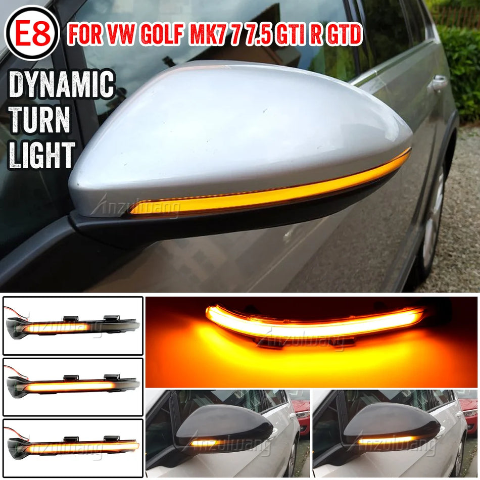 Luces de señal de giro LED dinámicas para VW Golf 7 MK7 Jetta GTI