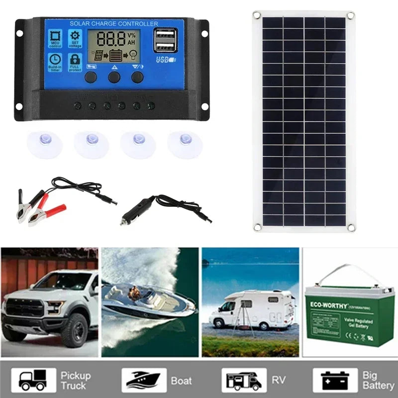 1000W Solar Panel with 60A/100A Controller for Outdoor Charging