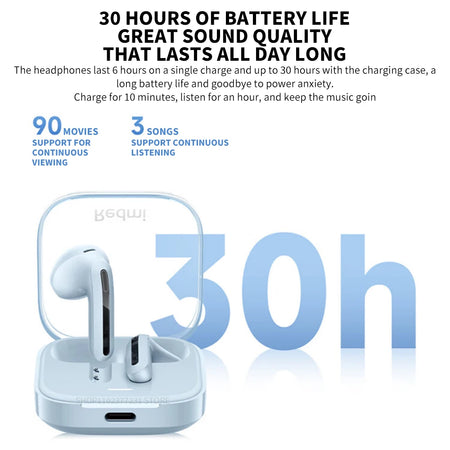 Xiaomi Redmi Buds 6 Vitality Edition Bluetooth 5.4 Earphones with Noise Reduction and 30H Battery Life