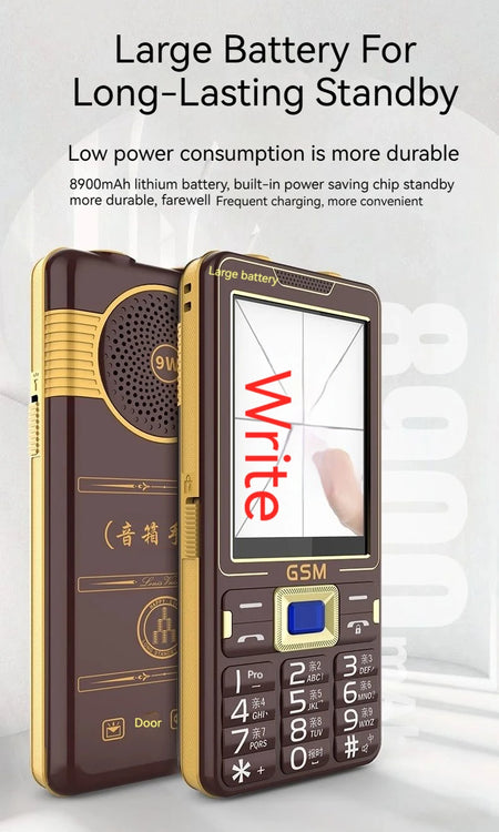 Large Push-Button Senior Phone 3.0 Display &ndash; One Key SOS