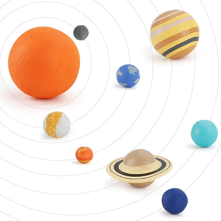 Educational 9-Piece Solar System Model Set - PVC Planetary Science Toys for Kids