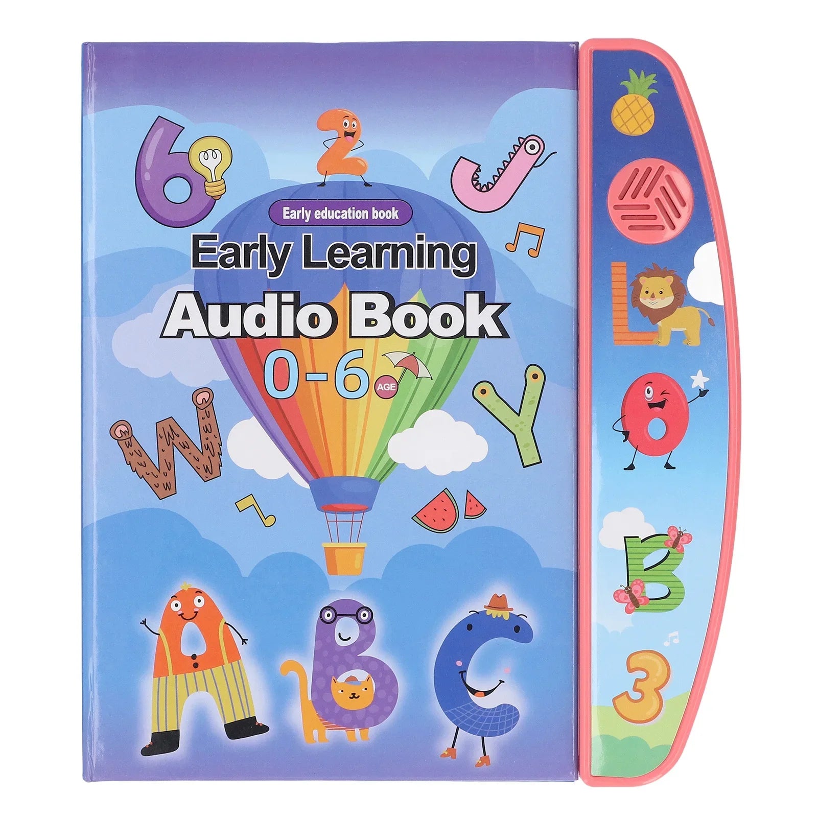 Audio Book &ndash; Interactive Alphabet And Drum Sounds Learning light red