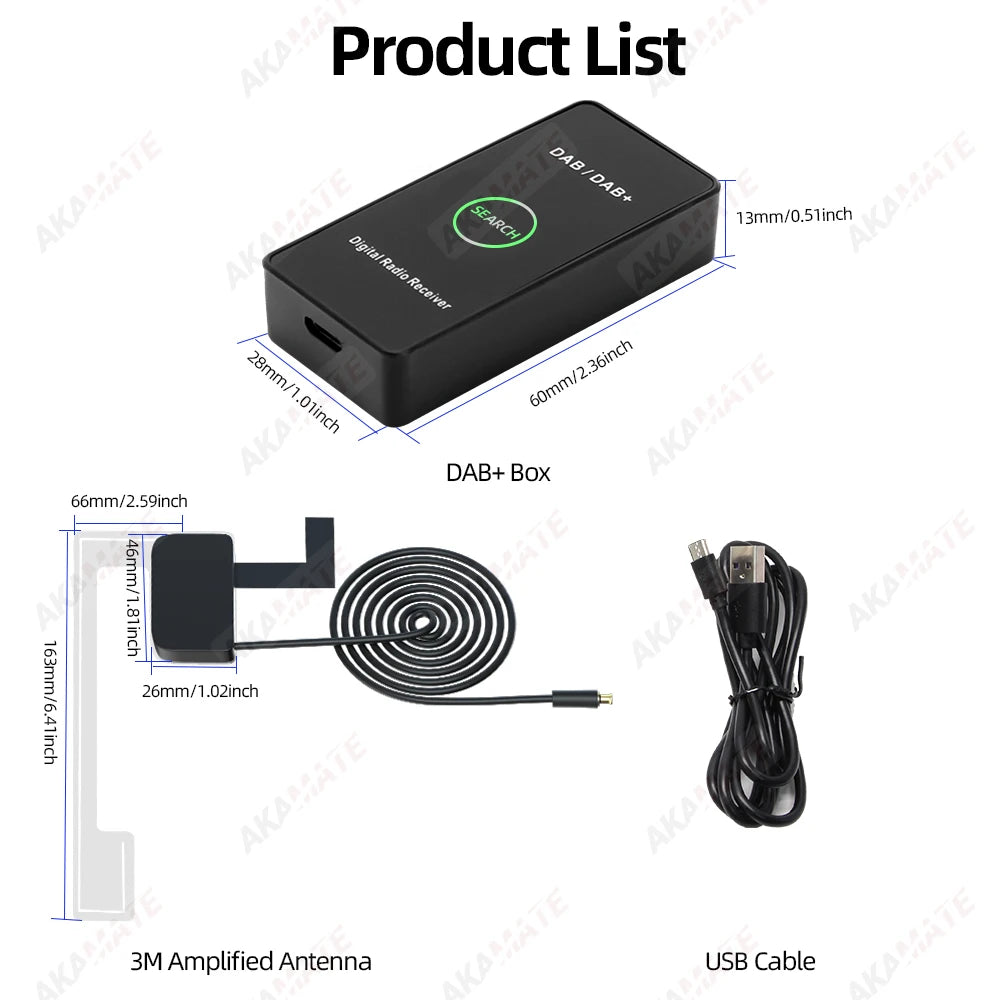 DAB+ Antenna For MP3 Radio &ndash; Full Channel USB GPS Receiver