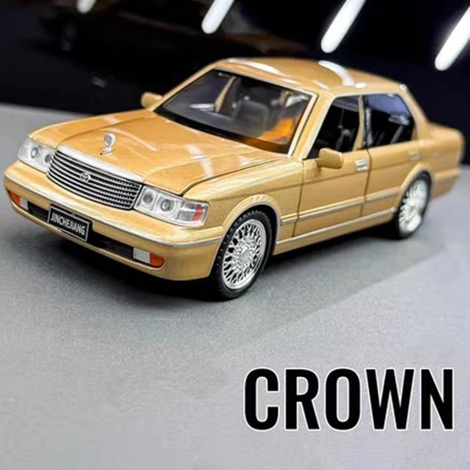 Modelo de Carro em Metal Fundido Crown Corolla em Escala 1:32 com Som, Luz, Portas Abertas
