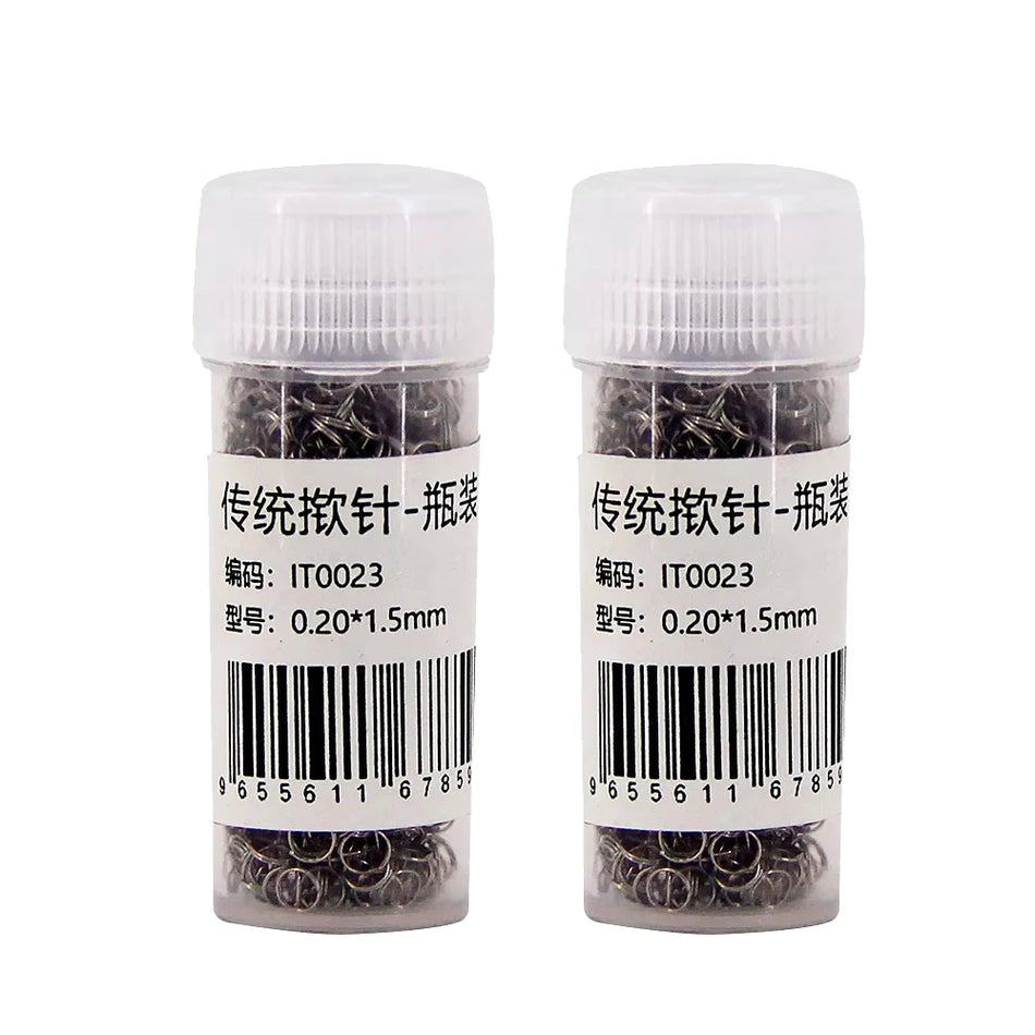 Akupressurnålar för öron i rostfritt stål 2 flaskor