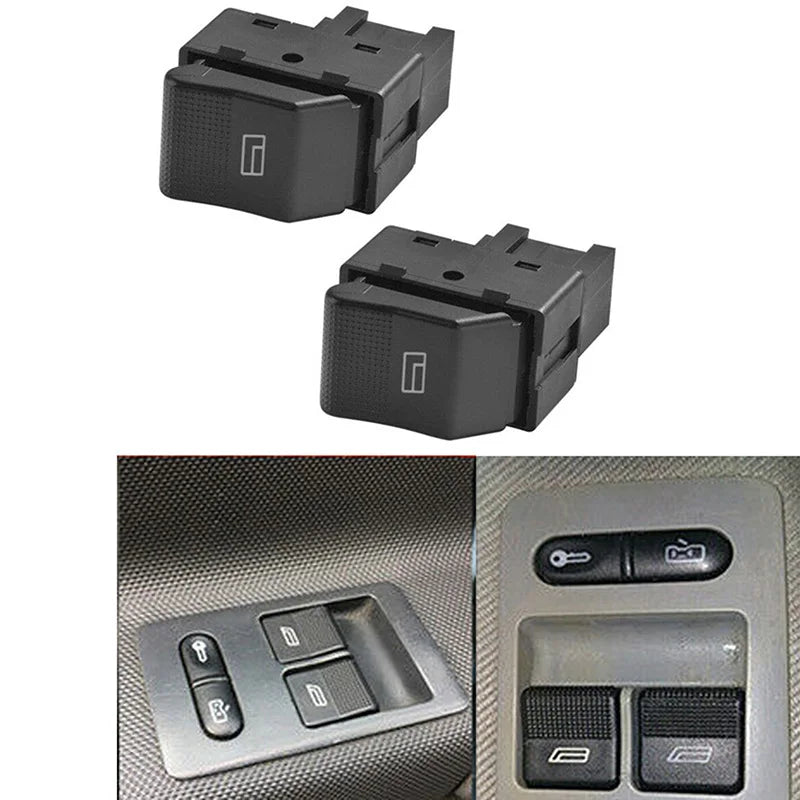 Langų jungiklio mygtukas SEAT Cordoba 6K2 5-pin juodas plastikas 6X0959855B suderinamas su Ibiza 6K1 ir Polo 6N2