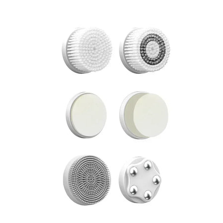 LED Six In One Facial Cleanser &ndash; Six In One Facial Care Tool 6PCS Head White