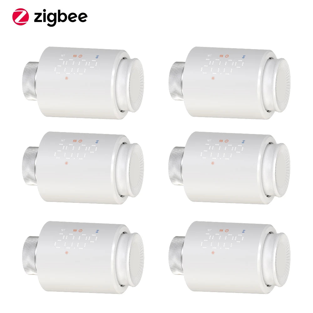 Zigbee Radiator Valve &ndash; Voice Control Alexa Google Home 6pcs / 3 x 1.5V