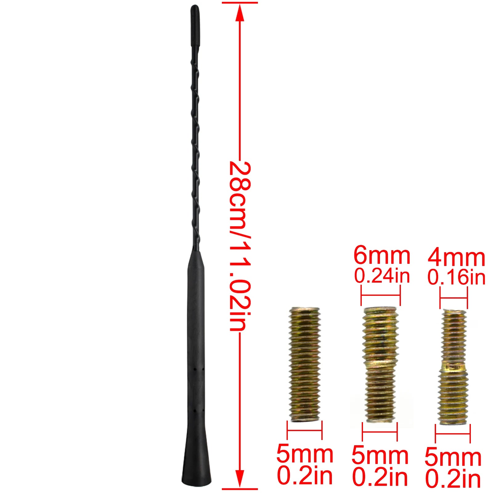 Universal Car Antenna &ndash; Enhanced Signal for FM AM Radio 11 inch