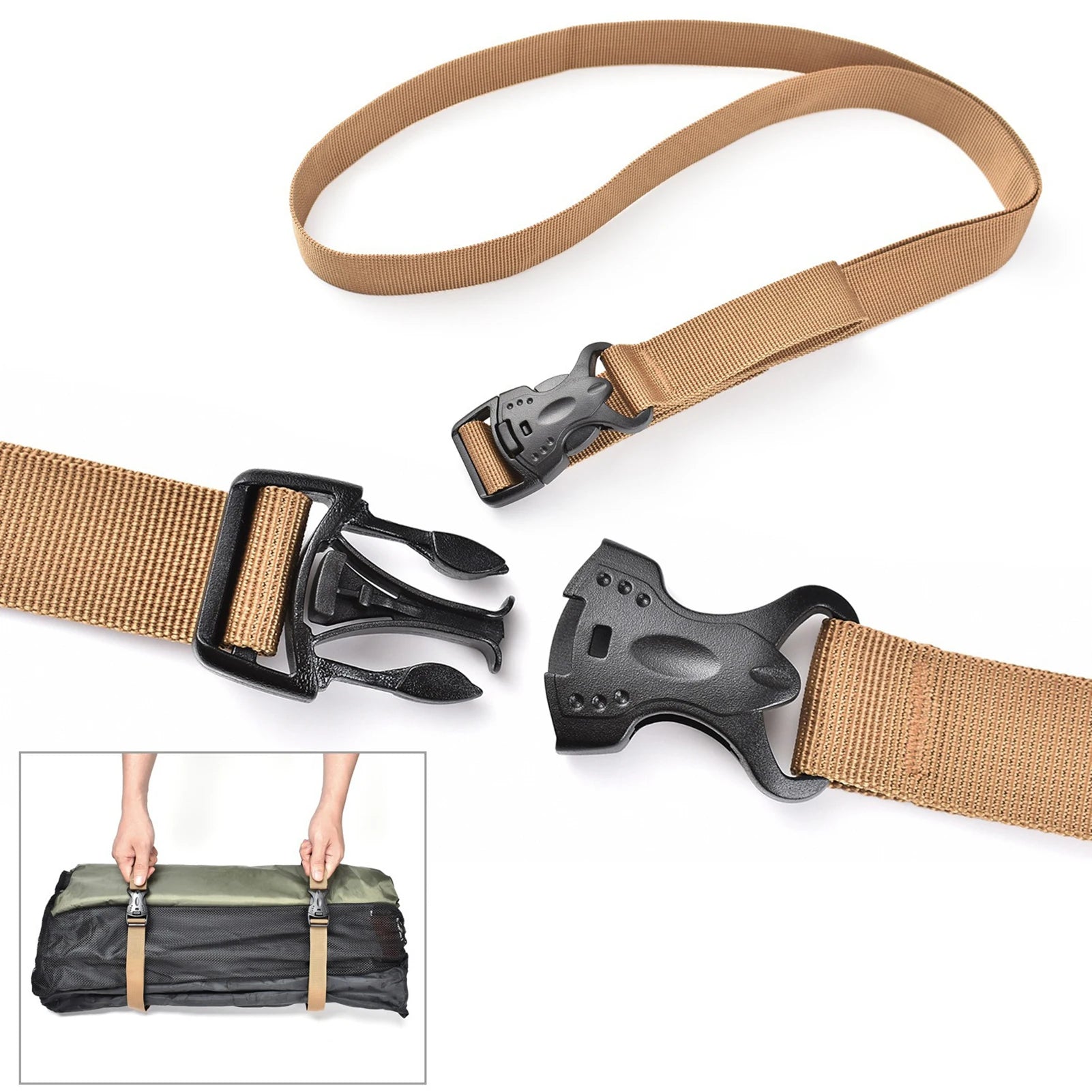 4 Packs 53X1 Inch Adjustable Utility Strap &ndash; Versatile Outdoor Luggage Security