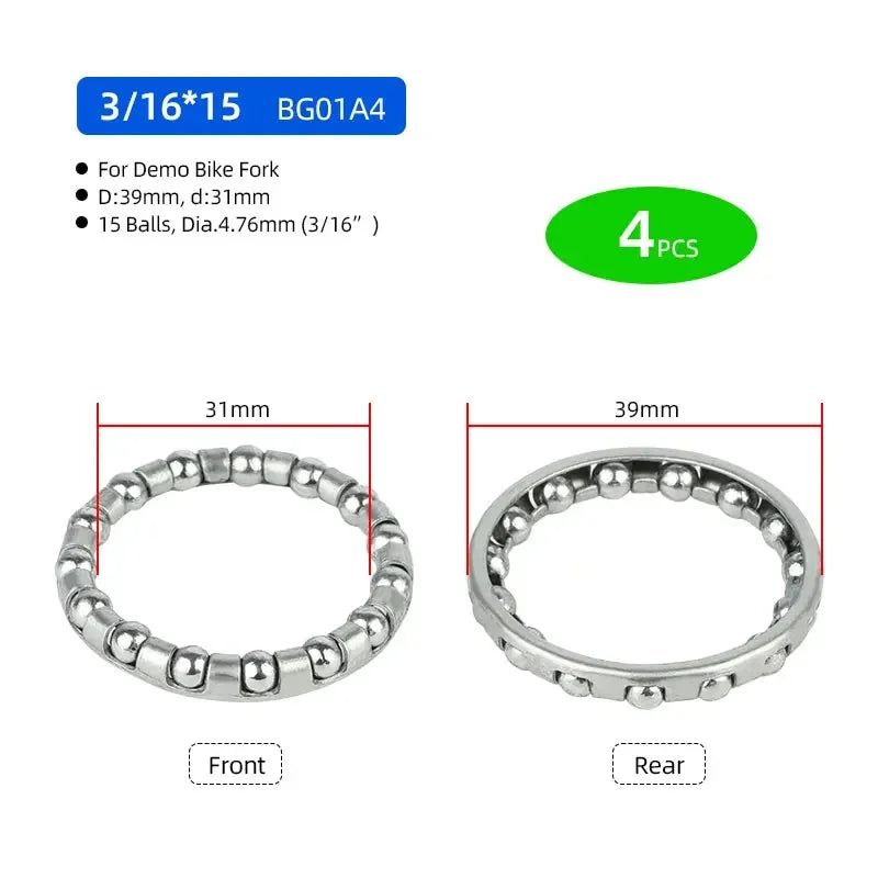 DEEMOUNT 4pcs Ball Retainers &ndash; Durable Heat Treated Carbon Steel BG02A4 4pcs / CHINA
