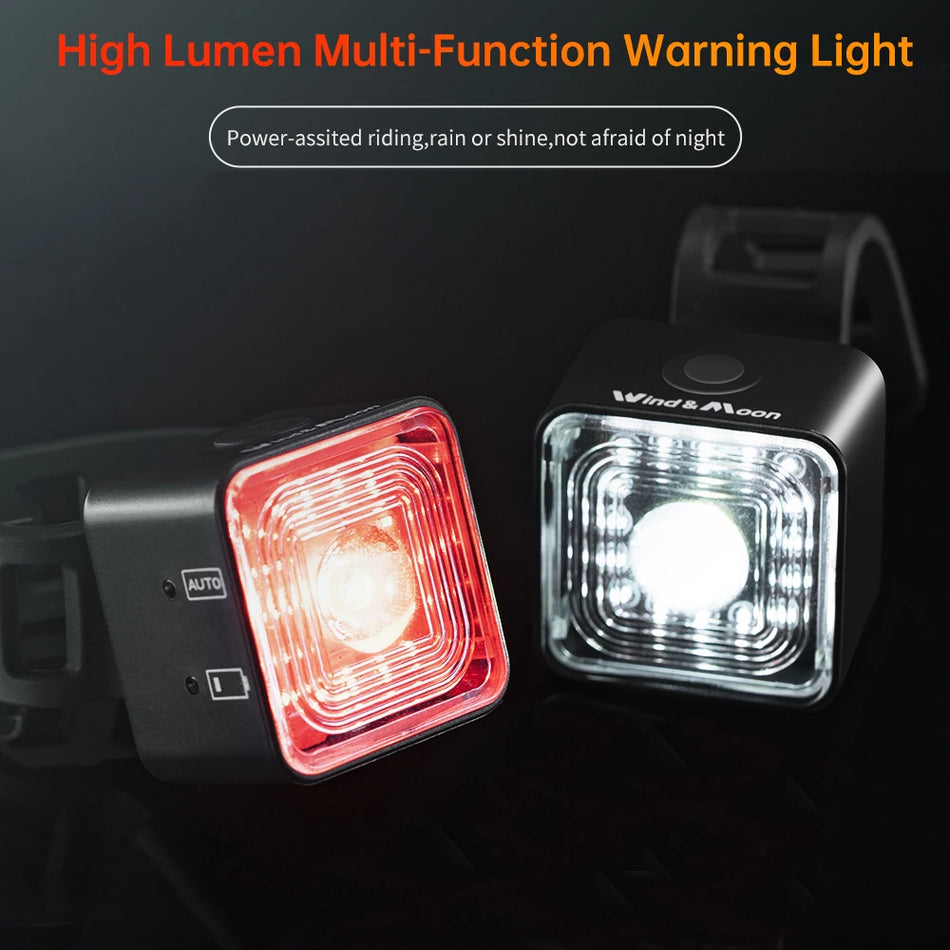 Toptrek Biciklistička Pametna Kočiona Svjetlost Prednja i Stražnja IP66 Vodootporna USB Stražnja Lampa
