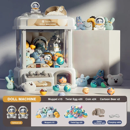 Big Size DIY Doll Machine &ndash; Coin Operated Claw Crane Toy White