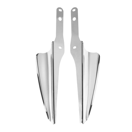Front Fork Wind Deflectors &ndash; Chrome Black Finish Durable Chrome