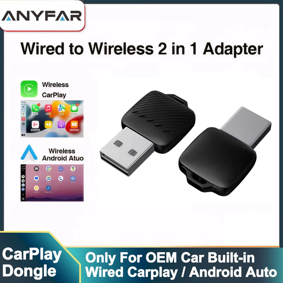 Безжичен CarPlay Dongle с Безжичен Android Auto 2в1 Адаптер