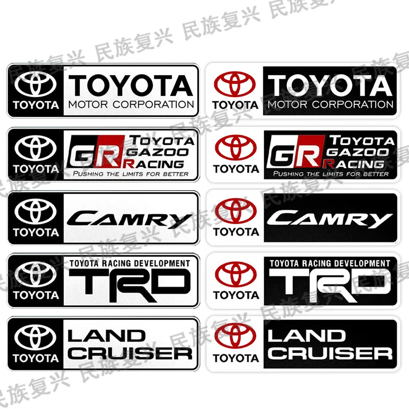 Αυτοκόλλητα πλευρικού σώματος από αλουμίνιο Toyota TRD Camry με διακοσμητικό σήμα φτερού και πορτμπαγκάζ