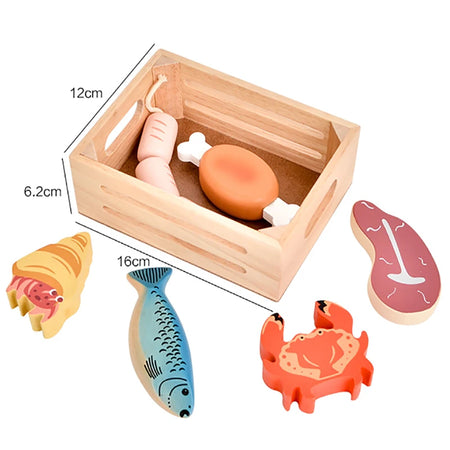 ATS30268 - Educational Wooden Kitchen Pretend Play Food Set ATS30268 D
