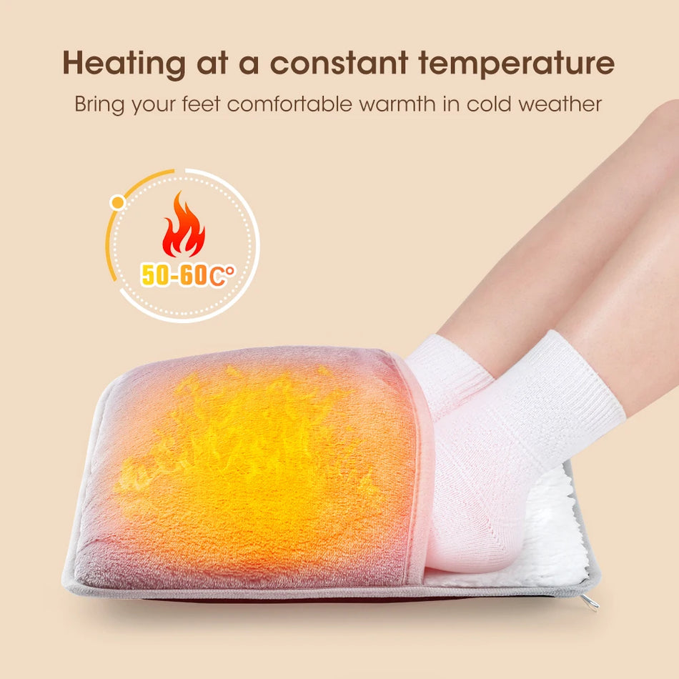 Electric Heating Pad Foot Warmer &ndash; Soft Plush Comfort