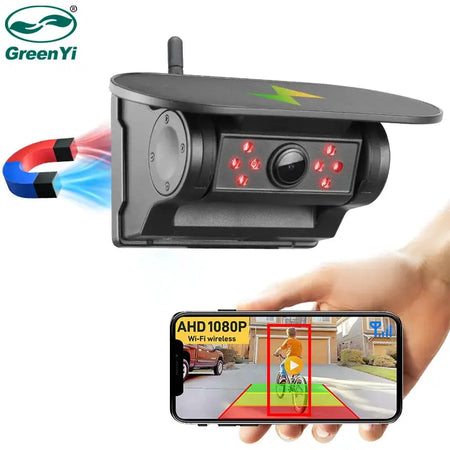 Solar HD Backup Camera With 5G Wifi And AI Blind Spot Alarm by InterCyprus Trading Ltd