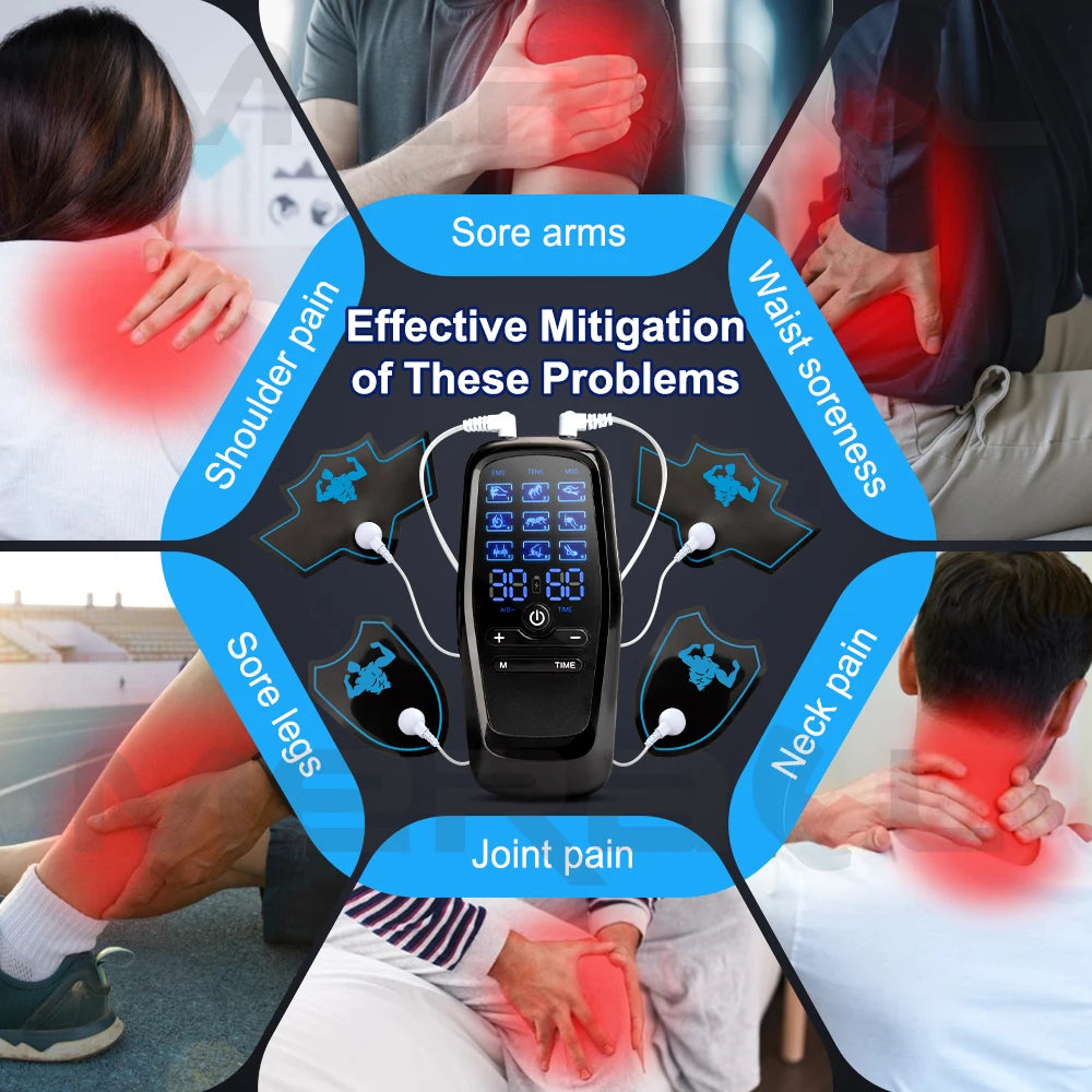 TENS Muscle Stimulator EMS Massager &ndash; Neck Back Therapy