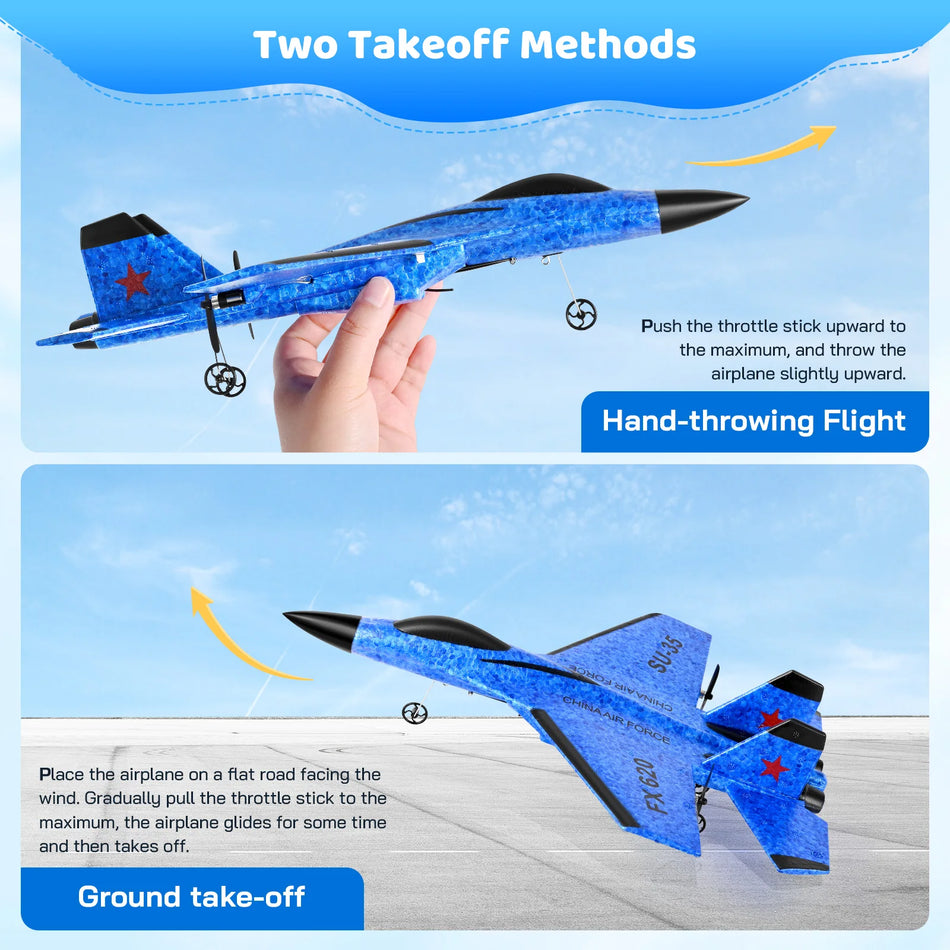 SU 35 RC Αεροπλάνο από αφρό με 2.4G Ραδιόφωνο USB Φόρτιση 120m