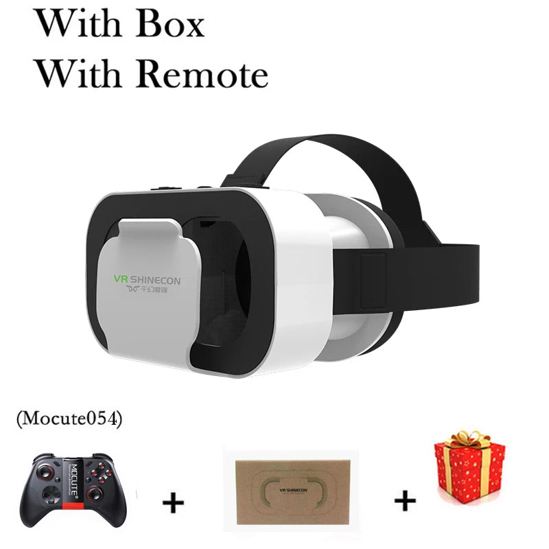 Shinecon 3D VR Glasses for Immersive Mobile Gaming and Movies With Box 054 Remote / China