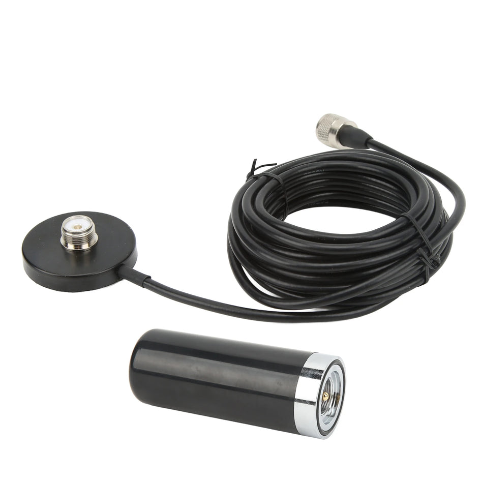 EBTOOLS Car Radio Antenna Dual Band 136-174/400-480MHz, ABS Alloy, Black M Male