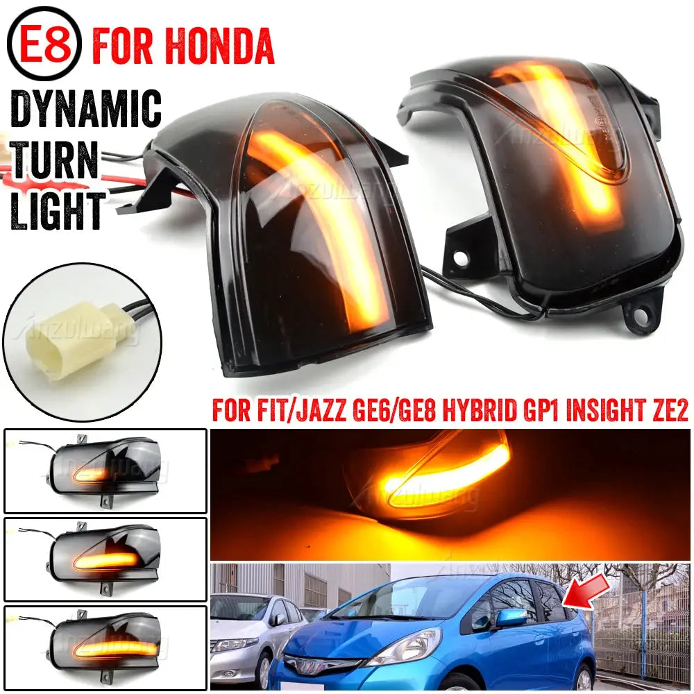 LED Dynamic Turn Signal Lights for Honda Fit Jazz GE 2009-2014 by InterCyprus Trading Ltd
