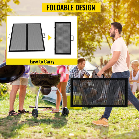 VV-RFPGG-W3030 Foldable Fire Pit Grate &ndash; Portable Steel