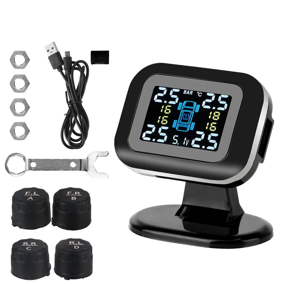 Auto-TPMS mit Echtzeit-Reifendrucküberwachung, externe Reifensensoren