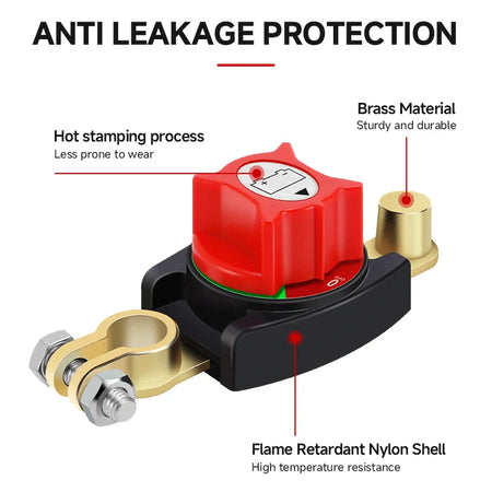 12-48V Car Isolator Disconnect Rotary Switch - 275A Battery Cutoff for Car, RV, Boat