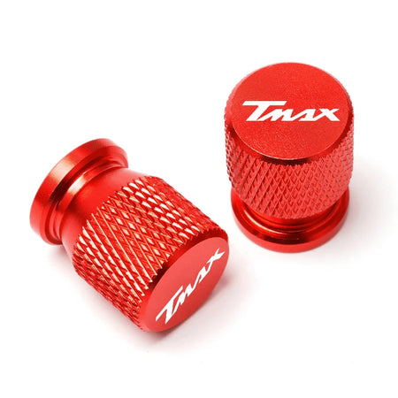 Yamaha TMAX CNC Aluminium Tire Valve Caps (2008-2023) Red
