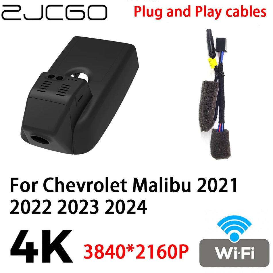 Dash Cam 4K 2160P for Chevrolet Malibu 2021-2024 Plug and Play