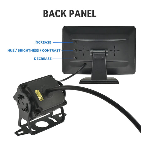 HD Rear View Camera System with 4.3 Inch Monitor for Cars &amp; RVs