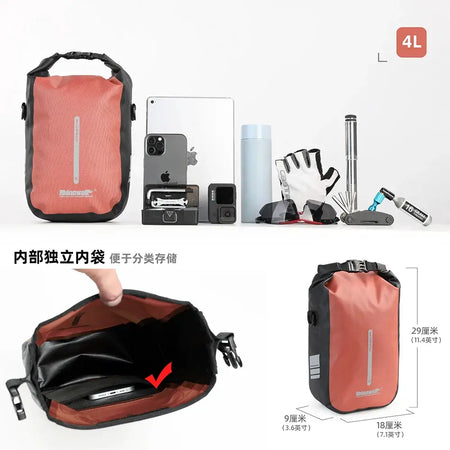 Rhinowalk 2 PCS Bike Quick Release Front Fork Bag 4L/6L Waterproof Cycling Electric Scooter Vehicle Bag Storage Accessory by InterCyprus Trading Ltd