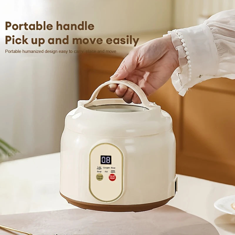 Portable 1.8L Rice Cooker - Smart Low Sugar