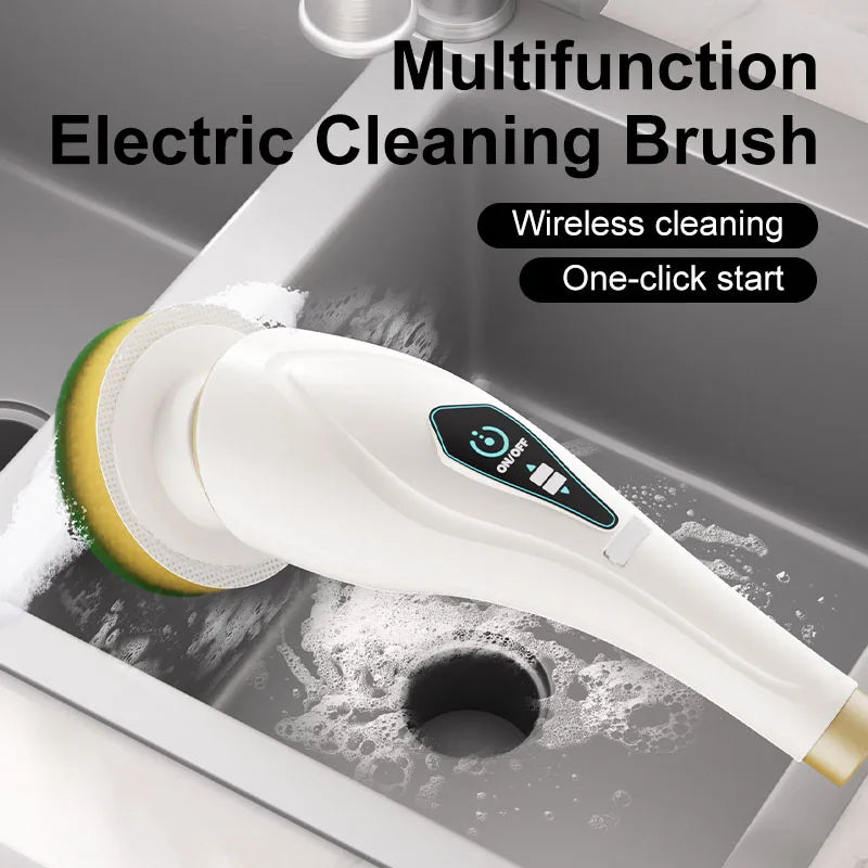 New 8-in-1 Electric Cleaning Brush - Wireless Telescopic