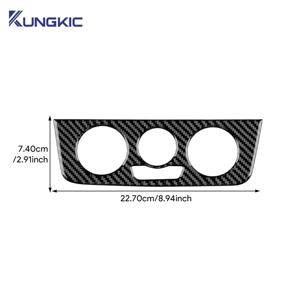 Pannello decorativo morbido in fibra di carbonio per climatizzatore SEAT Ibiza 6J 2009-2014