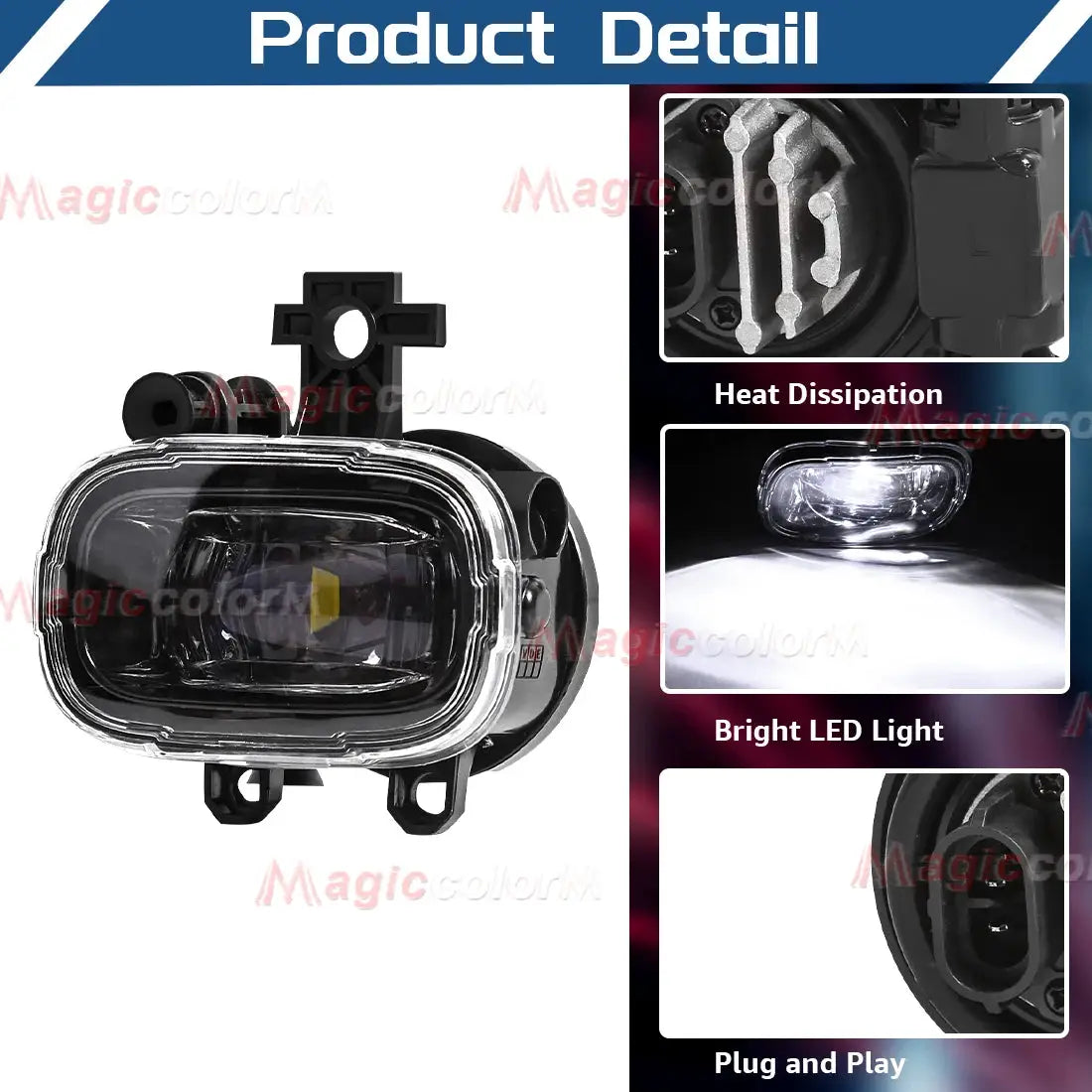 Halogen Led Fog Lamp for Nissan NAVARA NP300 X-trail Xtrail Rogue Kicks Juke Frontier Pathfinder for Mitsubishi Xforce 2024 by InterCyprus Trading Ltd