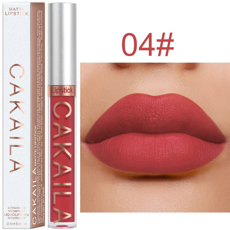 18 Colour Matte Lipstick - Non-Stick Cup Waterproof Lip Gloss 04