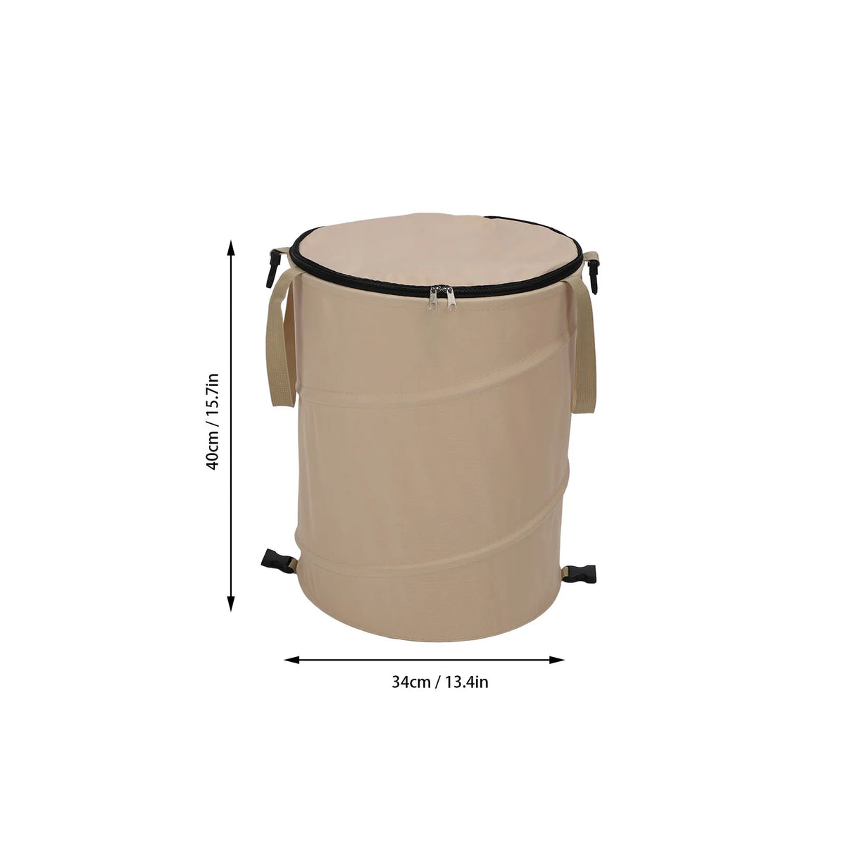 Camping Trash Can &ndash; Large 37.8L Capacity Foldable With Lid
