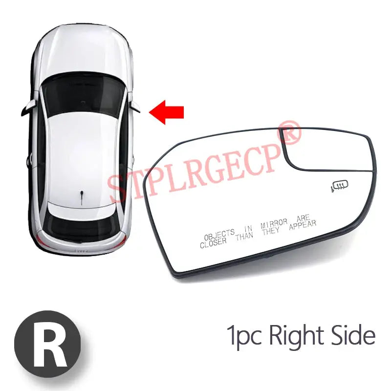Driver Rearview Side Mirror Lens Door Wing Mirrors Glass with Heating Parts Accessories for Ford Escape 2017 2018 by InterCyprus Trading Ltd