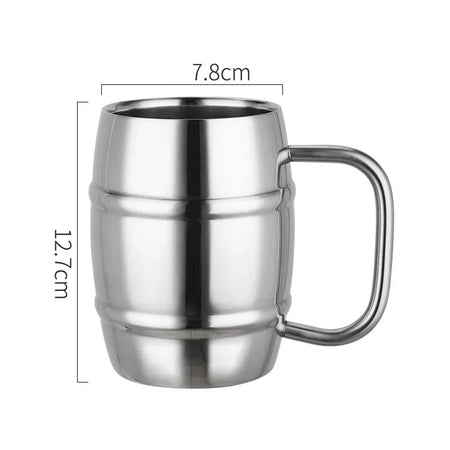 Hot Double Wall Stainless Steel Beer Mug &ndash; Portable 500ml / 401-500ml